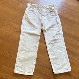 Reformation Jeans - white - size 30 - cowboy high rise straight jeans